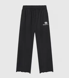 Pantalones de tamaño grande para hombres Reduce de cuello redondo bordado y estampado de estilo polar de verano con algodón puro de la calle 4S21