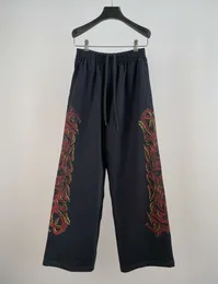 Pantalon grande taille pour homme col rond brodé et imprimé style polaire vêtements d'été avec street pur coton 33tg