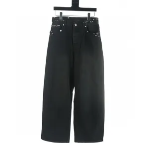 Pantalon de taille plus masculin Round Coul Broidé et de style polaire imprimé Usure d'été avec Street Pure Cotton 4473