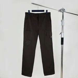Pantalon de taille plus masculin Round Nou brodé et imprimé de style polaire de style Polar With Street Pure Cotton 212RF
