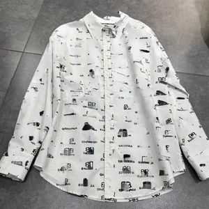 Chemises à carreaux de taille plus pour hommes chemise de créateur noir blanc bouton de revers à carreaux cardigan mode ange lettre hip-hop à manches longues223q
