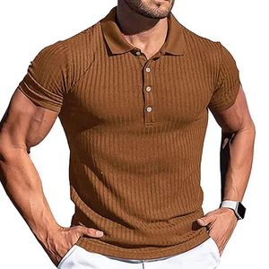 Grote maten poloshirts voor heren Solide workout korte T-shirts Sneldrogende sport Gym-tops voor heren Designer herenpoloshirt in verschillende stijlen