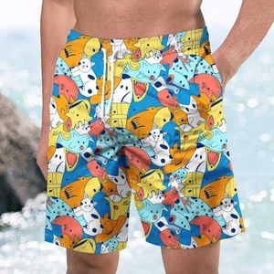 Shorts de taille plus masculine 2023 Animal empilé Pantalon de plage masculin Lie lâche Style de voyage à la mode