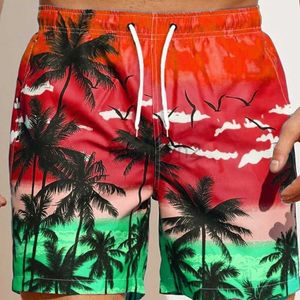 Pantalons de plage en vrac pour hommes Pantalons de surf de plage d'été 3D Modèle de fumée imprimée Shorts pour hommes