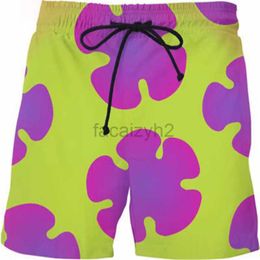 Shorts de taille plus masculine Nouveau pantalon de plage Pai da Xing Same de style 3d Tendance d'impression numérique Shorts périphériques animés