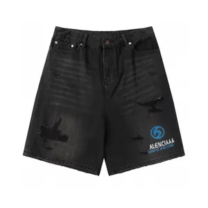 Shorts de taille plus masculine de style polaire de style polaire avec plage hors de la rue coton pur 2e1eff