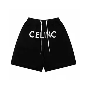 Shorts de taille plus masculine de style polaire de style polaire avec plage hors de la rue coton pur l22wt3