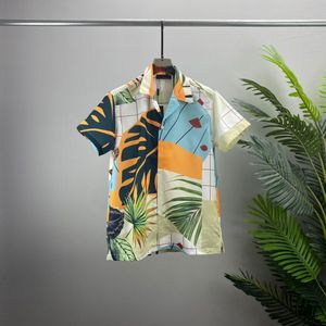 Hommes Plus T-shirts Polos 2023 été nouvelle mode col rond t-shirt coton à manches courtes chemise hawaïenne plage impression chemise M-3XL w22a2