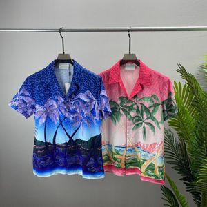 Hommes Plus T-shirts Polos 2023 été nouvelle mode col rond t-shirt coton à manches courtes chemise hawaïenne plage impression chemise M-3XL 34455