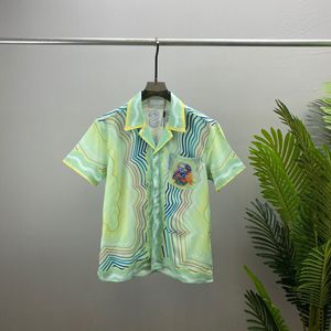 Hommes Plus T-shirts Polos 2023 été nouvelle mode col rond t-shirt coton à manches courtes chemise hawaïenne plage impression chemise M-3XL w555b5w