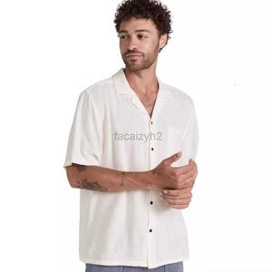 Camisas de moda para hombres de Men's Plus Polos Europeas Collar cubano Collar sólido Camiseta de color de algodón de manga corta Camisas de color sólido