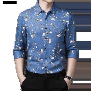Mannen Plus Tees Polo Nieuwe 2020 Heren Mode Gedrukt Kleding Herfst Lange Mouw Casual Shirts Bloemen Mannelijke Jurk yq240401