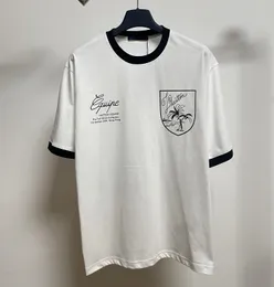 T-shirts pour hommes Polos Col rond brodé et imprimé style polaire vêtements d'été avec street pur coton r2546