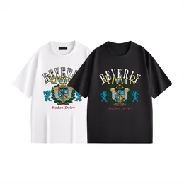 T-shirts pour hommes Polos Col rond brodé et imprimé style polaire vêtements d'été avec street pur coton 24F5