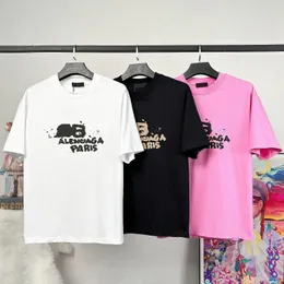 T-shirts Plus pour hommes Polos Col rond brodé et imprimé vêtements d'été de style polaire avec street pur coton 1eqb