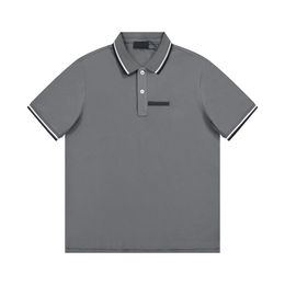 T-shirts plus pour hommes Polos Col rond brodé et imprimé style polaire vêtements d'été avec des polos en pur coton de rue tn 23s WR2