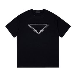 T-shirts Plus pour hommes Polos Col rond brodé et imprimé vêtements d'été de style polaire avec street pur coton T-shirts de qualité haut de gamme sac 23s