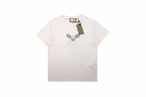 T-shirts pour hommes Polos Col rond brodé et imprimé style polaire vêtements d'été avec street pur coton d1v