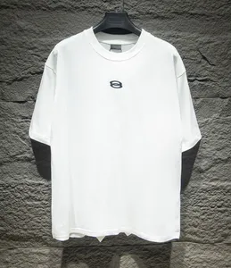 T-shirts pour hommes Polos Col rond brodé et imprimé style polaire vêtements d'été avec street pur coton 25434