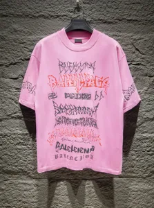 T-shirts pour hommes Polos Col rond brodé et imprimé style polaire vêtements d'été avec des t-shirts en pur coton de rue 322ce