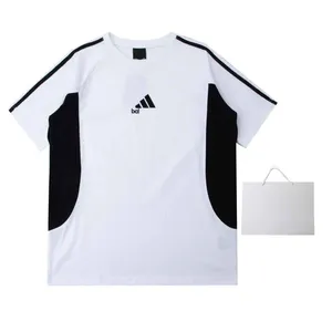 T-shirts Plus pour hommes Polos Col rond brodé et imprimé style polaire vêtements d'été avec street pur coton 3658676