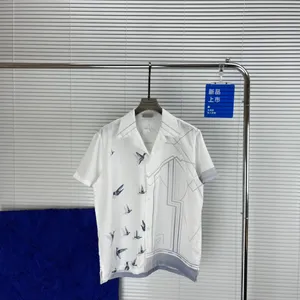 T-shirts Plus pour hommes Polos Col rond brodé et imprimé style polaire vêtements d'été avec street pur coton 3R53E