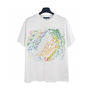 T-shirts Plus pour hommes Polos Col rond brodé et imprimé vêtements d'été de style polaire avec street pur coton 1q3t