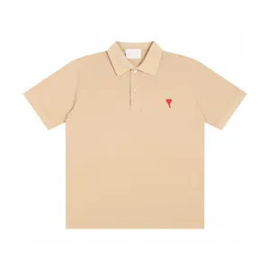 T-shirts Plus pour hommes Polos Col rond brodé et imprimé style polaire vêtements d'été avec street pur coton 122wrf