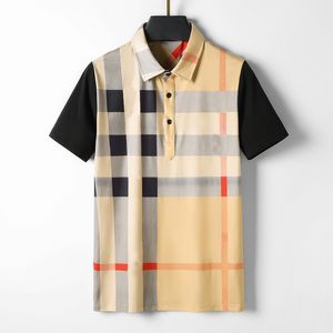 T-shirts Plus pour hommes Polos Col rond brodé et imprimé vêtements d'été de style polaire avec street pur coton T-shirts pour hommes BUYQ1