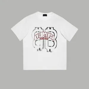 Camisetas Plus para hombre Polos Cuello redondo bordado y estampado estilo polar ropa de verano con algodón puro callejero f36