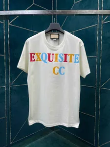T-shirts Plus pour hommes Polos Col rond brodé et imprimé vêtements d'été de style polaire avec street pur coton 232qt