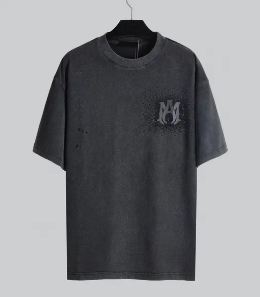 T-shirts pour hommes Polos Col rond brodé et imprimé style polaire vêtements d'été avec des t-shirts en pur coton de rue w223t