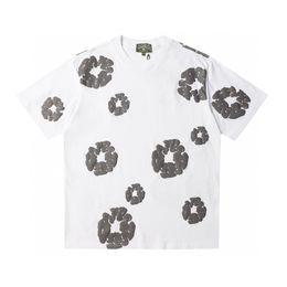 Camiseta redonda de Men's Plus Tees Polos Reduce de talla grande Bordado y estampado de estilo polar de verano con algodón puro de la calle 3W2R111