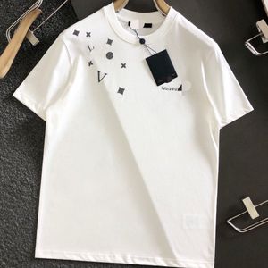 Men's Plus Tees Polos camisetas redondas cuello bordado y estampado de estilo polar de estilo de verano con algodón puro de la calle 24er