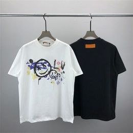 Men's Plus Tees Polos Street Trend Camiseta de manga corta para hombre Camisa High Street Camiseta unisex Cuello redondo Estampado de letras Sudadera para estudiantes E344C