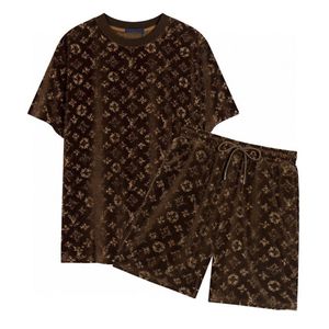 T-shirt à manches courtes pour hommes, Polo d'été, nouvelle mode, col ras du cou, en coton, imprimé plage hawaïenne, Short, costume de sport, U7r8