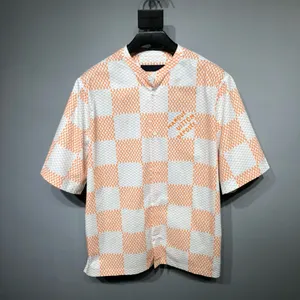 Plus-T-shirts voor heren Polo's T-shirts Ronde hals, geborduurd en bedrukt, zomerkleding in polar-stijl met puur straatkatoen 6333 g