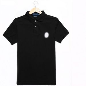 Polo Homme Noir et Blanc Classique Patchwork Lettres Pur Coton Doux Respirant Infroissable Casual Business Revers Marque Européenne et Américaine S-XXL