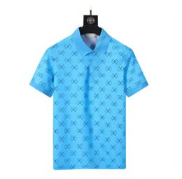 Camisa polo masculina preto e branco luz vermelha luxo manga curta costura algodão clássico carta negócios casual lapela moda magro t