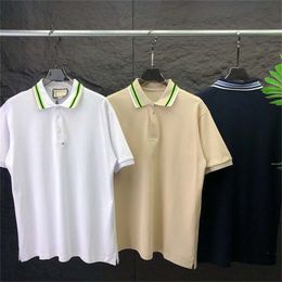 Polo Men's Polo Brand Shirt italien Luxury Letter-Embroidered Polo Summer Casual Men's Short à manches à manches courtes Une variété de styles et de tailles à choisir parmi A9