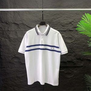 Polo Men's Polo Brand Shirt Italian Luxury Letter-Embroidered Polo Summer Casual Men's Clorted Ca-shirt Une variété de styles et de tailles à choisir parmi A7