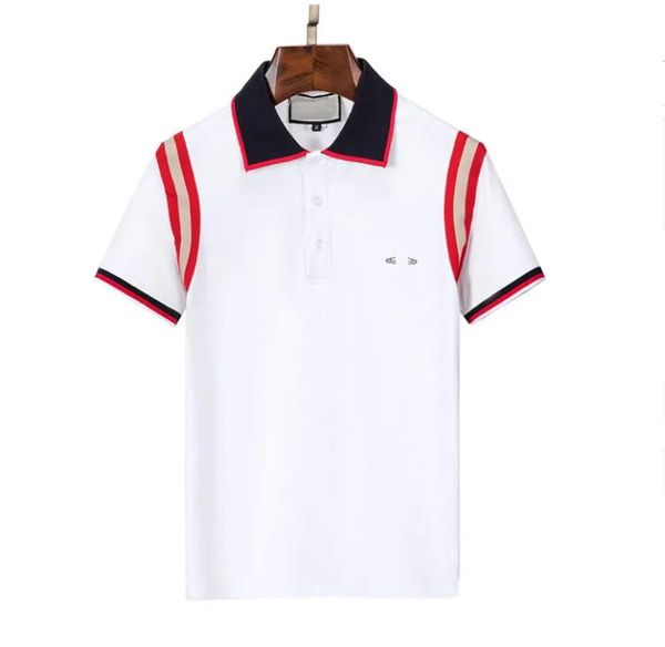 Polo pour homme Designer noir et blanc motif rayé à manches courtes T-shirt à col Top créateur de mode polo à revers M-3XL