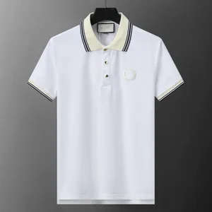 Polo pour hommes Polo de créateur pour hommes Mode à pois Broderie motif imprimé à revers de serpent Vêtements Vêtements T-shirt T-shirts pour hommes noirs et blancs