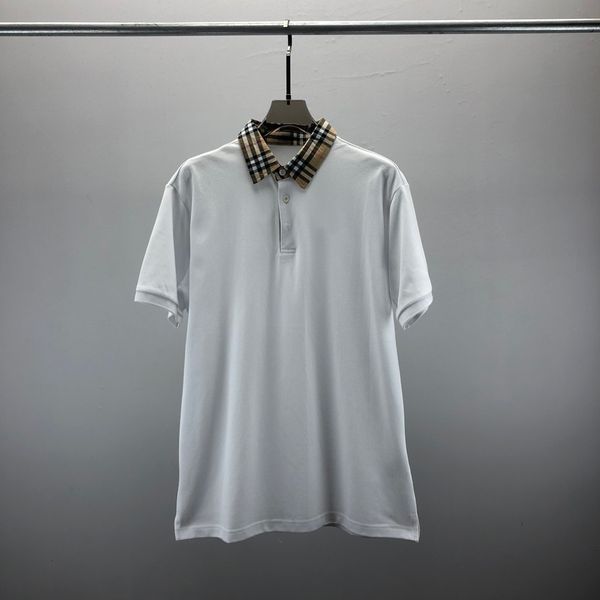 Polo pour hommes Polo de créateur pour la mode masculine Focus Broderie rayée à carreaux Bodybuilding Vêtements d'impression Vêtements T-shirt T-shirt pour hommes noir et blanc # a12