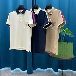 Polo shirt ontwerper Polo Shirt voor heren Men Fout geborduurde letterpatroon Kleding T Zwart-Wit Heren T-shirt