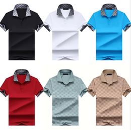 Herren Polo-Shirts T-Shirts Druckbrief kurzärmelig Turnenkragen Plaidhemden für Sommer Luxus Polos Top Männer Asiatische Größe asiatische Größe