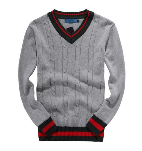 Polo pour hommes Pulls Designer Pull Printemps et Automne Marque de petit cheval pour tricot épaissi Hiver Classique Boutonné pour hommes Col en V Mode