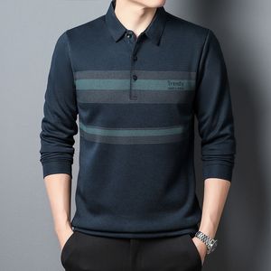 Polos pour hommes 10 Styles T-shirt à manches longues Mode Casual Hommes Top Section Mince Bureau D'affaires Polo Shirt 230524