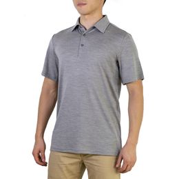 Herenpolo's 100% Australisch merinowol poloshirt Heren Merinowol T-shirt met korte mouwen voor heren met kraag 4 kleuren 180GSM maat XS tot XL 230714