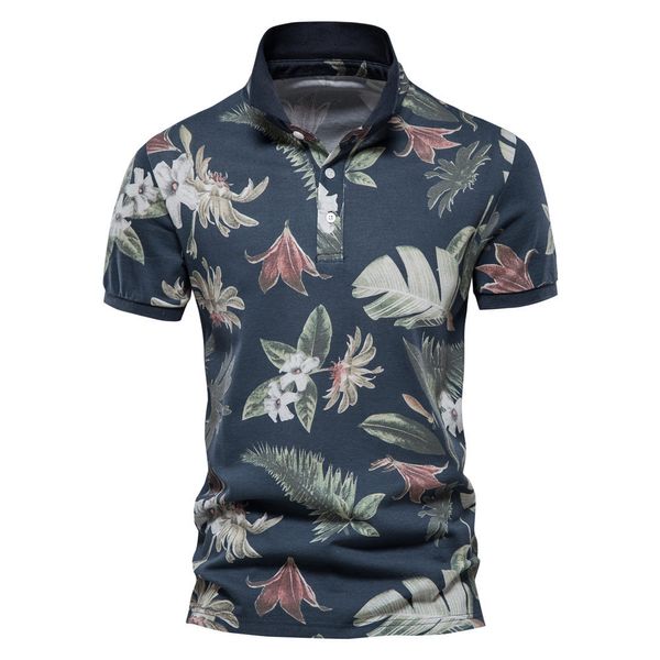 Polos pour hommes 100 coton Hawaii Style Polos pour hommes à manches courtes qualité Ropa Casual Social T vêtements d'été 230821